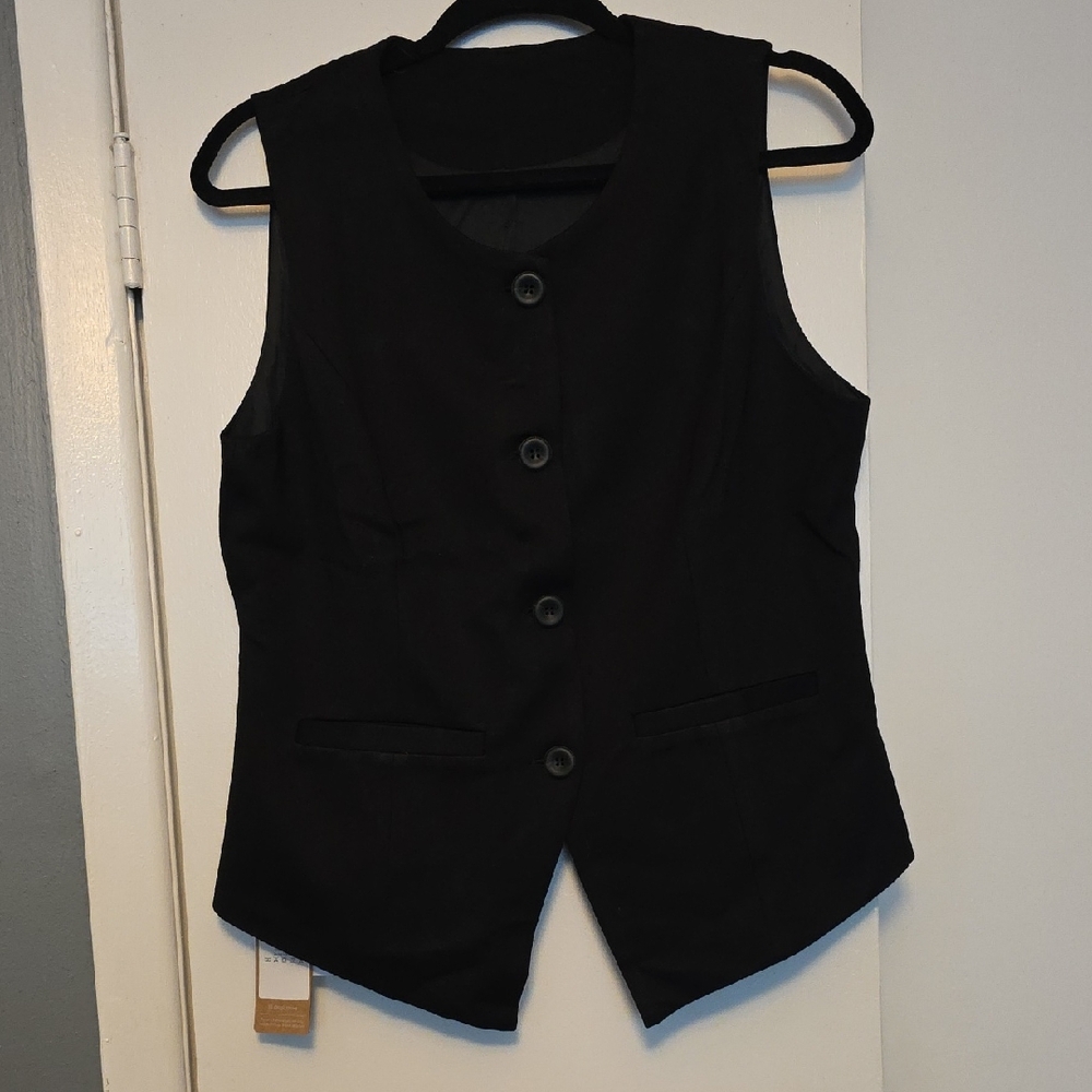 OGL Black Button-Up Vest